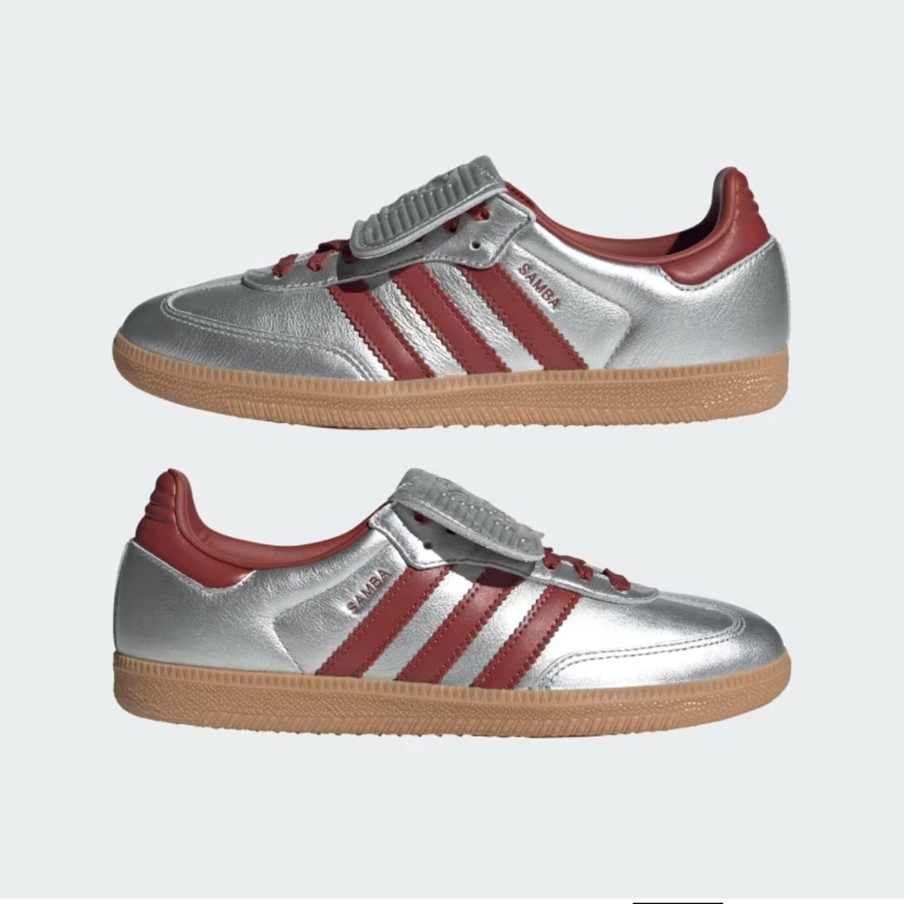 SAMBA LONG TONGUE SHOES Silver/Ruby US5
